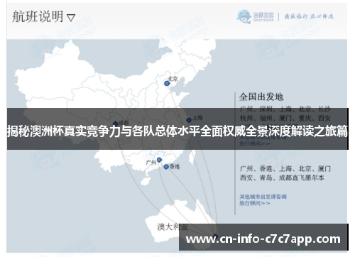 揭秘澳洲杯真实竞争力与各队总体水平全面权威全景深度解读之旅篇